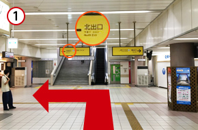 近鉄布施駅「北出口」を出ます。