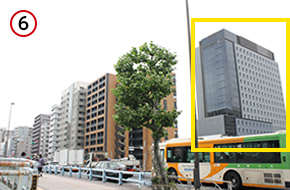 松代橋の右手側にJRWD錦糸町タワーが見えます。