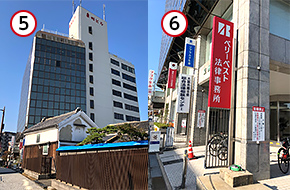 そのまま真っ直ぐ進むと、右手に「泉州ビル」が見えてきます。「泉州ビル」の7階(受付)にお越しください。