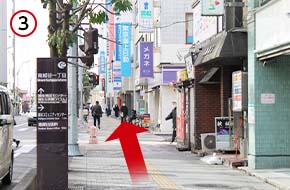 新越谷駅前通りを直進します。