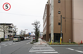 草津市立草津第二小学校が右手にみえてきます。
そのまま直進し、小学校を超えた先にある交差点を渡ると右手に見える、茶色のビルです。