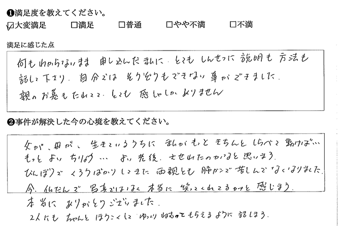 とてもしんせつにし説明してくれました