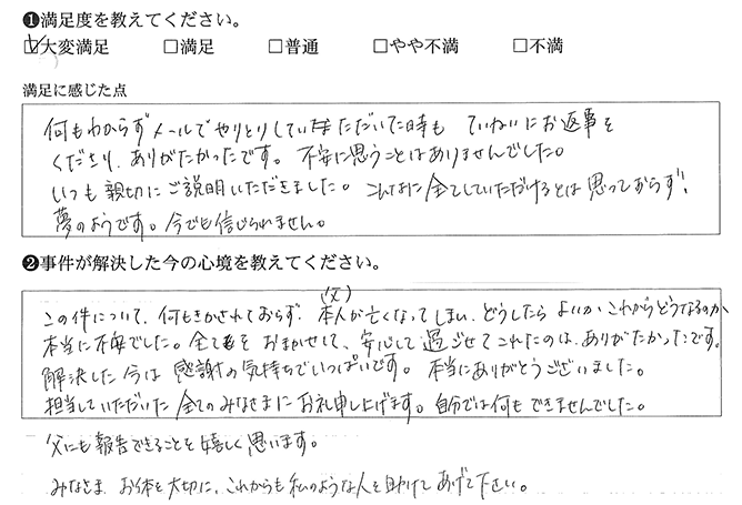 夢のようです、今でも信じられません