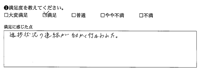 連絡が細かく行われました