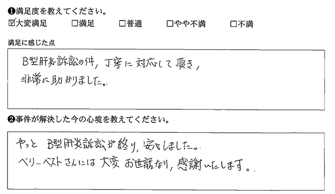 やっと訴訟が終わり安心しました