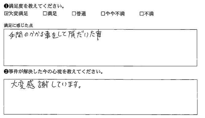 大変感謝しています