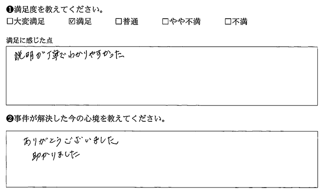 説明が丁寧でした