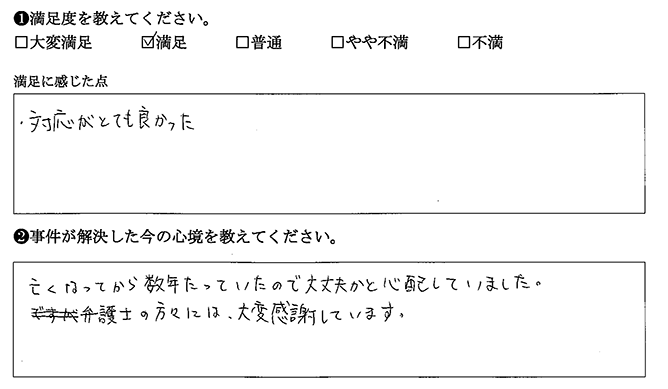 弁護士の方々には大変感謝しています