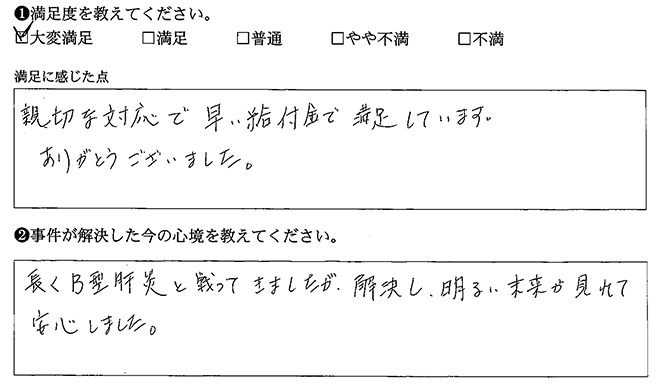 明るい未来が見れて安心しました