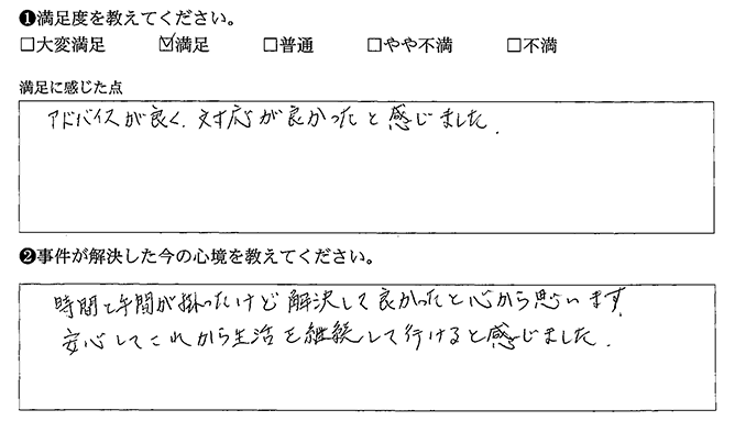 安心して生活していけます